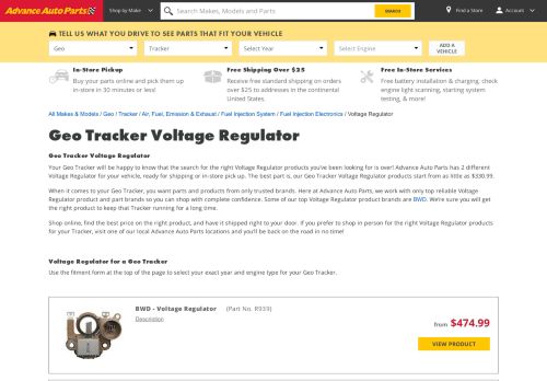 
                            9. Geo Tracker Voltage Regulator | Advance Auto Parts