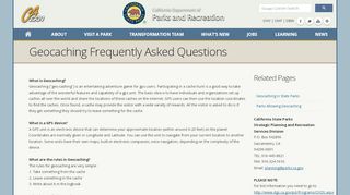 
                            13. Geocaching Frequently Asked Questions - California State Parks
