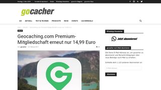 
                            11. Geocaching.com Premium-Mitgliedschaft erneut nur 14,99 Euro ...