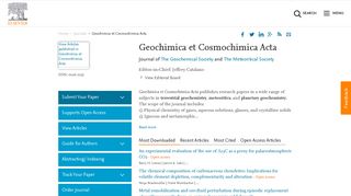 
                            1. Geochimica et Cosmochimica Acta - Journal - Elsevier