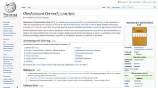 
                            5. Geochimica et Cosmochimica Acta - Wikipedia