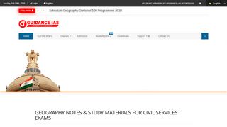 
                            3. Geography Notes | Guidance Notes - Guidance IAS