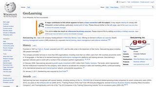
                            3. GeoLearning - Wikipedia