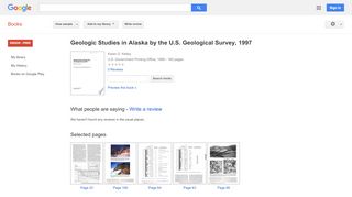 
                            9. Geologic Studies in Alaska by the U.S. Geological Survey, 1997 - Google የመጽሃፍት ውጤት