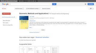 
                            8. Geometric Methods and Applications: For Computer Science and ... - Google Books-Ergebnisseite