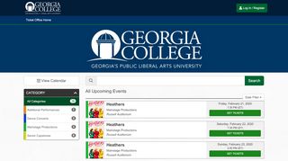 
                            8. Georgia College - Ticket Office Home