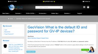 
                            1. GeoVision What is the default ID and password for GV-IP devices?
