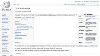 
                            11. GEP Worldwide - Wikipedia