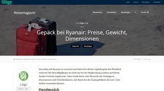 
                            10. Gepäck bei Ryanair: Preise, Gewicht, Dimensionen - Reisemagazin ...