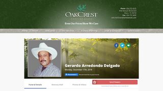 
                            10. Gerardo Delgado Login - Waco, Texas | OakCrest Funeral Home