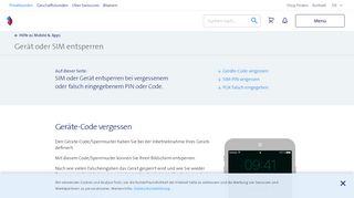 
                            7. Gerät oder SIM entsperren - Hilfe | Swisscom