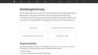 
                            3. Geräteregistrierung - Apple Support