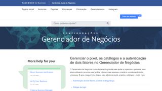 
                            10. Gerenciar o pixel, os catálogos e a segurança no ... - Facebook