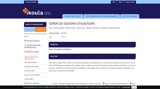 
                            11. Gérer les sessions utilisateurs - Support Ikoula Helpdesk :: ::