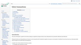 
                            2. Gérer transactions — Documentation Mercanet