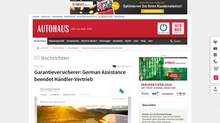 
                            9. German Assistance beendet Händler-Vertrieb - autohaus.de