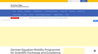 
                            12. German Egyptian Mobility Programme for Scientific Exchange and ...