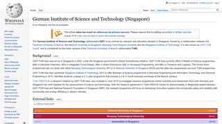 
                            9. German Institute of Science and Technology (Singapore) - Wikipedia