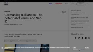 
                            10. German login alliances: The potential of Verimi and Net-ID - DMEXCO ...