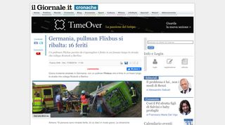 
                            9. Germania, pullman Flixbus si ribalta: 16 feriti - Il Giornale