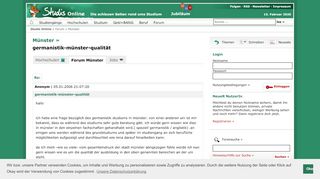 
                            10. germanistik-münster-qualität - Forum - Studis Online