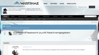 
                            5. (German)Passwort zu oft falsch eingegeben - Players helping ...