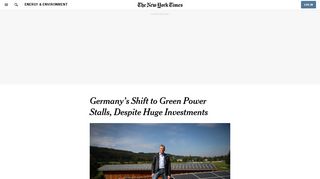
                            13. Germany's Shift to Green Power Stalls, Despite Huge Investments ...