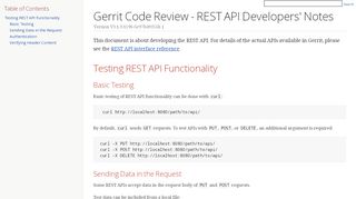 
                            2. Gerrit Code Review - REST API Developers' Notes
