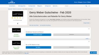 
                            13. Gerry Weber Gutschein | 10€-Gutschein | Februar 2019 | SPARWELT