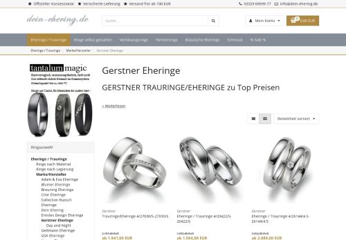
                            6. Gerstner Eheringe - Ringe nach Hersteller - dein-ehering.de
