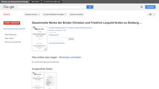 
                            12. Gesammelte Werke der Brüder Christian und Friedrich Leopold Grafen ...