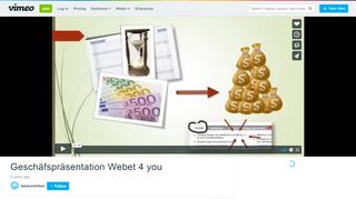 
                            10. Geschäfspräsentation Webet 4 you on Vimeo