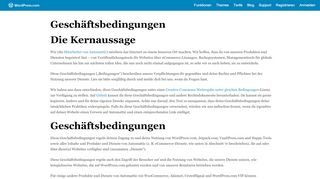 
                            4. Geschäftsbedingungen — WordPress.com