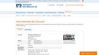 
                            1. Geschäftsstelle Bad Wurzach | Volksbank Ulm-Biberach eG