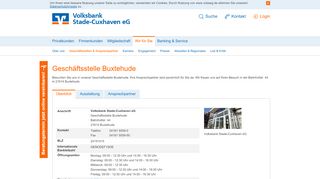 
                            1. Geschäftsstelle Buxtehude - Volksbank Stade-Cuxhaven eG