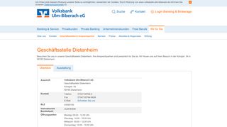 
                            5. Geschäftsstelle Dietenheim | Volksbank Ulm-Biberach eG