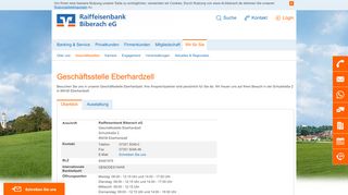 
                            3. Geschäftsstelle Eberhardzell - Raiffeisenbank Biberach eG