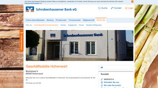 
                            12. Geschäftsstelle Hohenwart - Schrobenhausener Bank eG