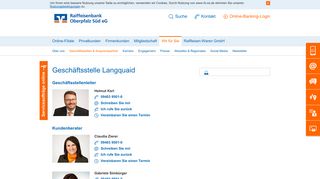 
                            7. Geschäftsstelle Langquaid Raiffeisenbank Oberpfalz Süd eG