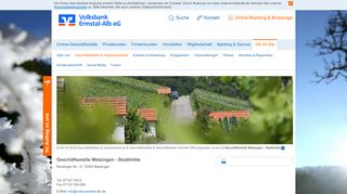 
                            3. Geschäftsstelle Metzingen - Stadtmitte - Volksbank Ermstal-Alb eG