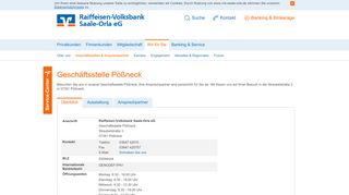 
                            8. Geschäftsstelle Pößneck - Raiffeisen-Volksbank Saale-Orla