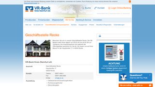 
                            3. Geschäftsstelle Recke VR-Bank Kreis Steinfurt eG