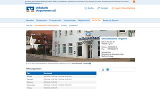 
                            11. Geschäftsstelle Torgelow - Volksbank Raiffeisenbank eG