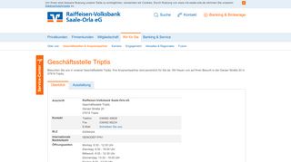 
                            10. Geschäftsstelle Triptis - Raiffeisen-Volksbank Saale-Orla
