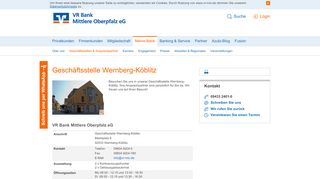 
                            9. Geschäftsstelle Wernberg-Köblitz - Raiffeisenbank im Naabtal eG