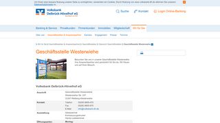 
                            7. Geschäftsstelle Westerwiehe - Volksbank Delbrück-Hövelhof eG