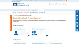 
                            5. Geschäftsstellen & Ansprechpartner - Volksbank Breisgau Nord