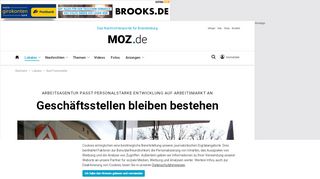 
                            10. Geschäftsstellen bleiben bestehen - MOZ.de