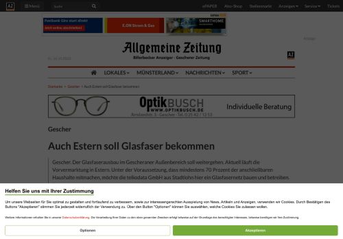 
                            12. Gescher: Auch Estern soll Glasfaser bekommen - Allgemeine Zeitung