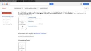 
                            13. Geschichte und Beschreibung der königl. Landesbibliothek in ...